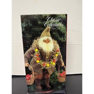 Vintage 1990s Classic Collectables Rustic 16" Santa Claus Figurine